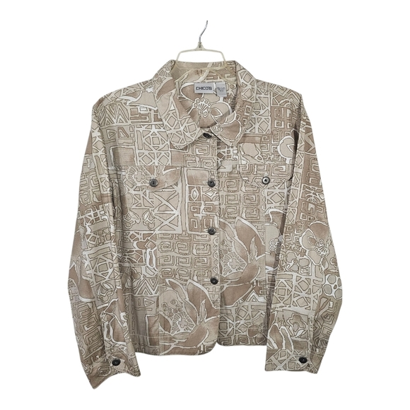Chico's Jackets & Blazers - Women’s Chico’s Shacket Size 2 100% Cotton Button Front Jacket with Pockets